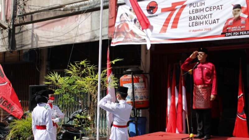 PDIP Medan Gelar Upacara HUT Ke-77 RI dengan Khidmat