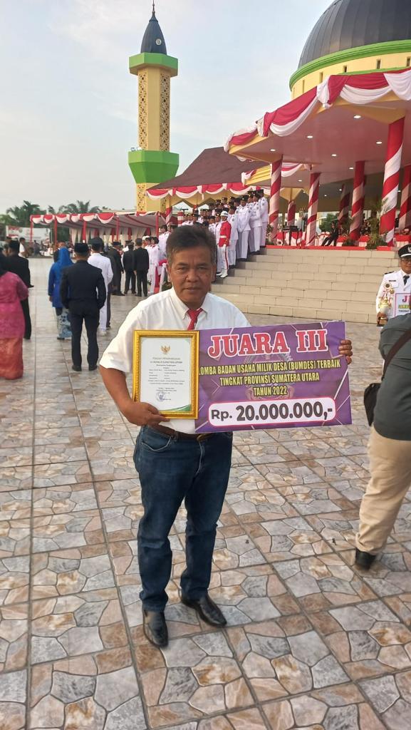BUMDes Siarubung Harian Raih Peringkat 3 LOMBA BUMDesa Tingkat Provsu.