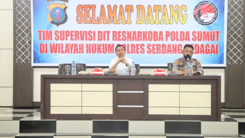 Dit Resnarkoba Poldasu Giat Supervisi di Polres Sergai