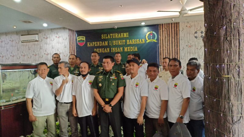Pererat Komunikasi, Kapendam I/BB Jalin Silahturahmi Dengan Insan Media Binaan