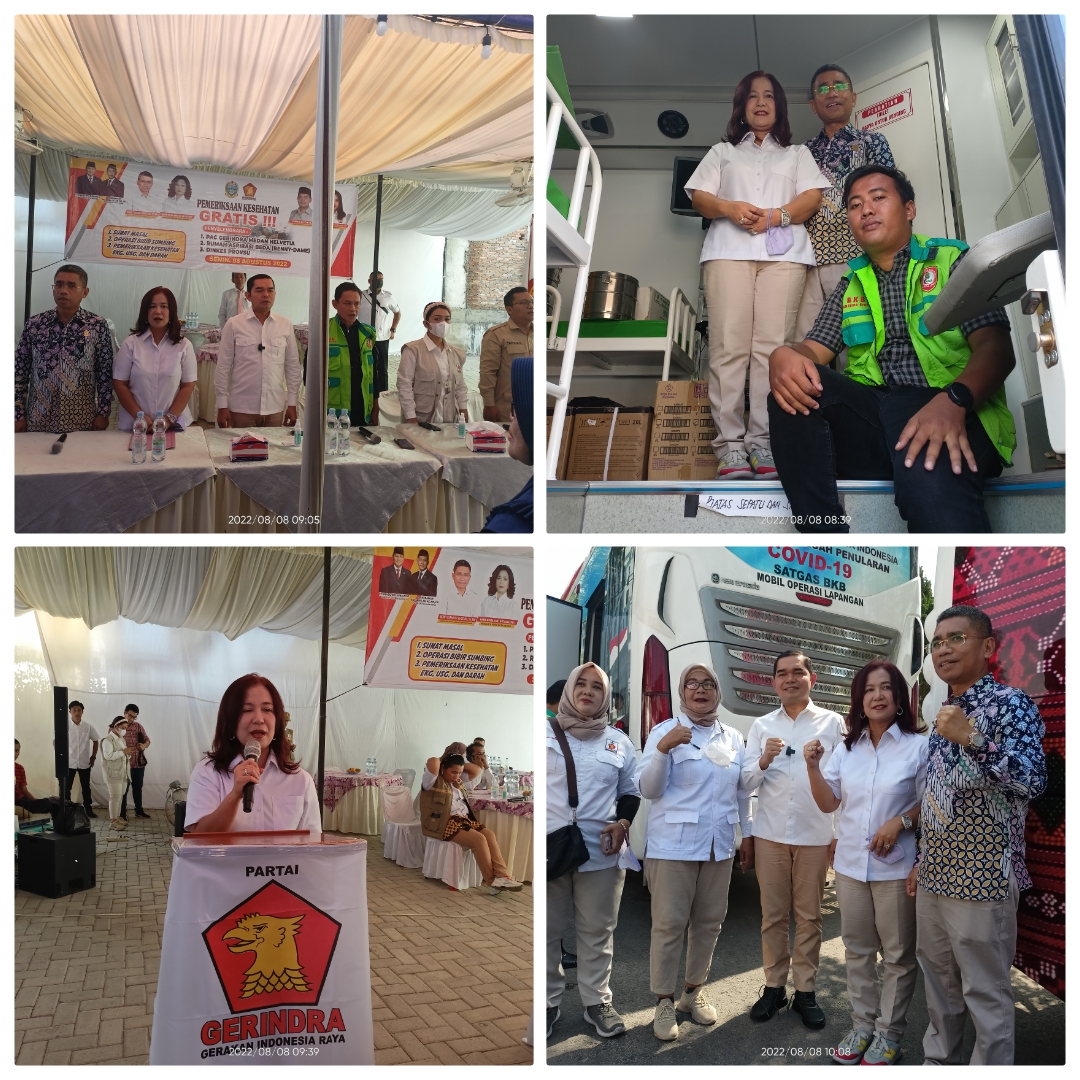 Gelar Bakti Sosial PAC Partai Gerindra Medan Helvetia Bersama Rumah Aspirasi BEDA Menggelar Sunat Masal, Operasi Bibir Sumbing, Pemeriksaan Kesehatan, EKG, USG dan Pemeriksaan Darah Gratis