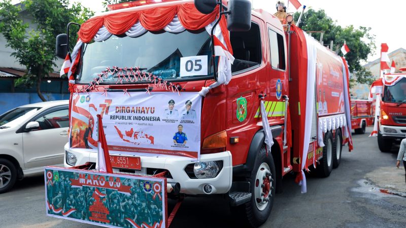 Meriahkan HUT Kemerdekaan RI ke -77, DP2K Medan Gelar Lomba Hias Armada Mobil Damkar