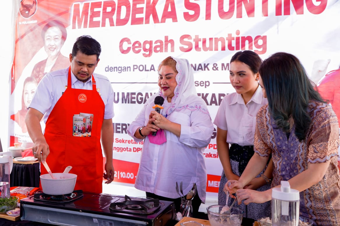 Bobby Nasution Masak Menu Sehat Cegah Stunting Dari Buku Resep Megawati Soekarno Putri