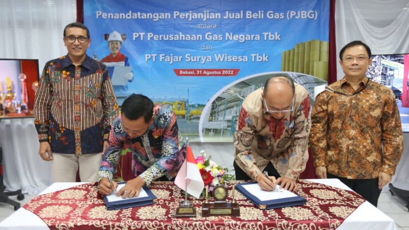 PGN Suplai Gas Bumi 17.5 BBTUD ke FajarPaper