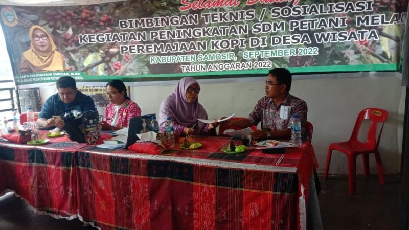 Dinas KPP Samosir Sosialisasi Peremajaan Kopi Dukung Desa Wisata
