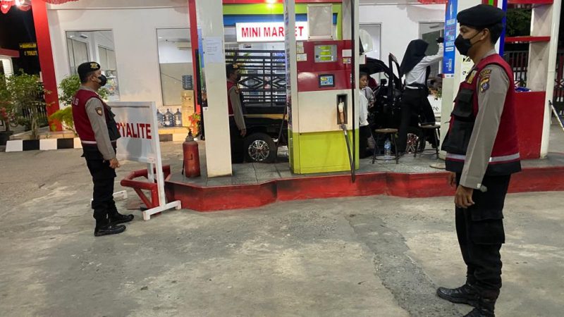 Wujudkan Situasi Yang Kondusif, Polres Langkat Laksanakan patroli SPBU