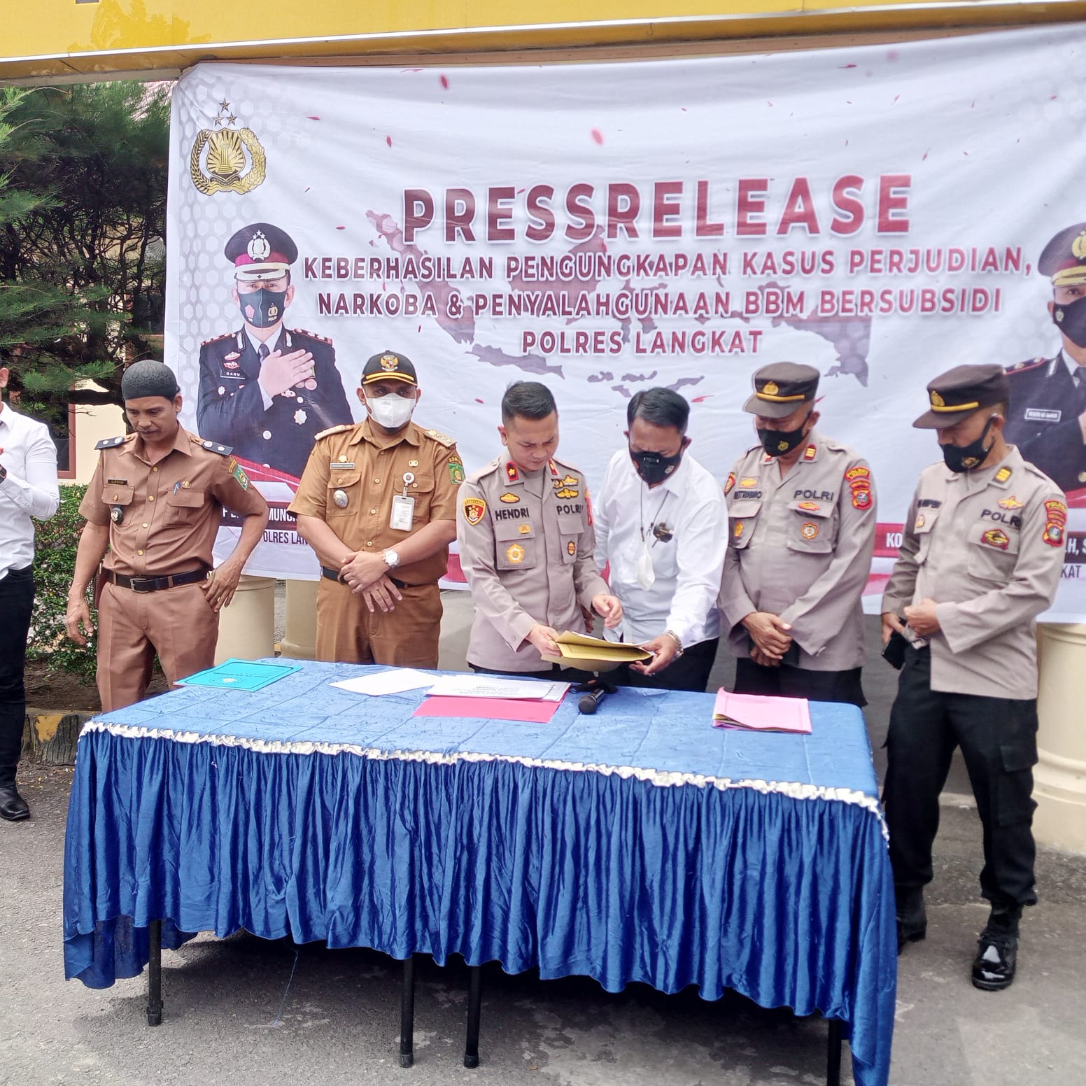 Polres Langkat Gelar Press Release Pengungkapan Kasus Penyalahgunaan BBM Bersubsidi