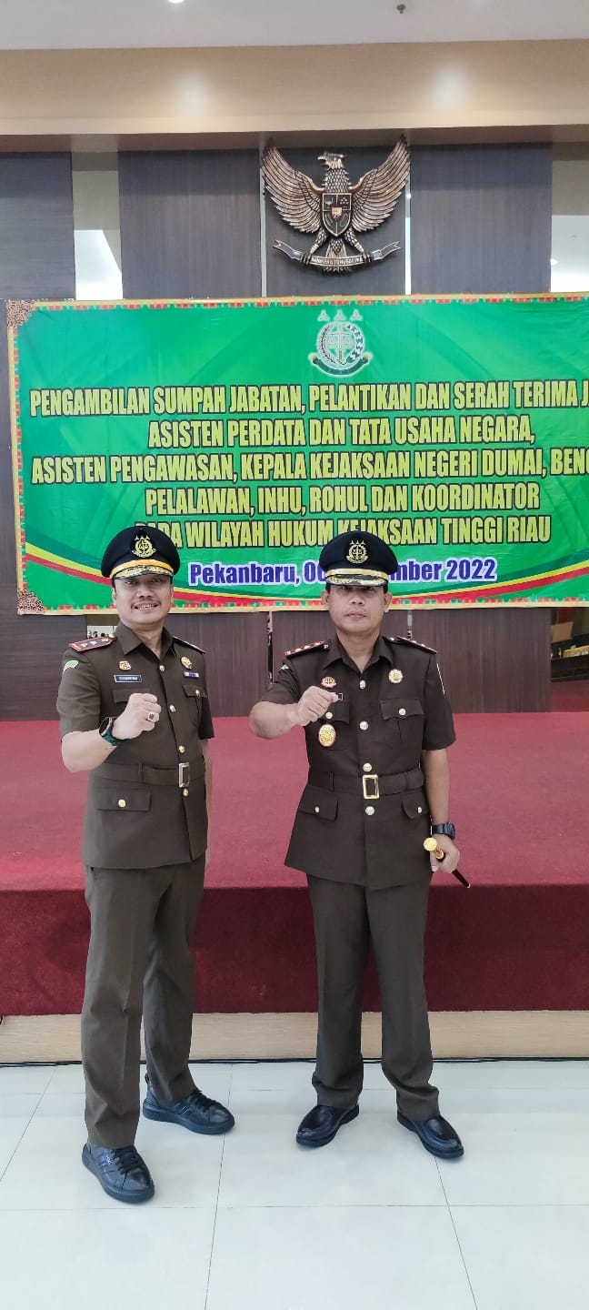 Kejati Riau Lantik Kepala Kejaksaan Negeri Inhu