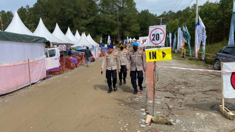 PJU Polda Sumut Lakukan Pengecekan Bersama Kapolres Simalungun Pastikan Danau Toba Rally 2022 Aman