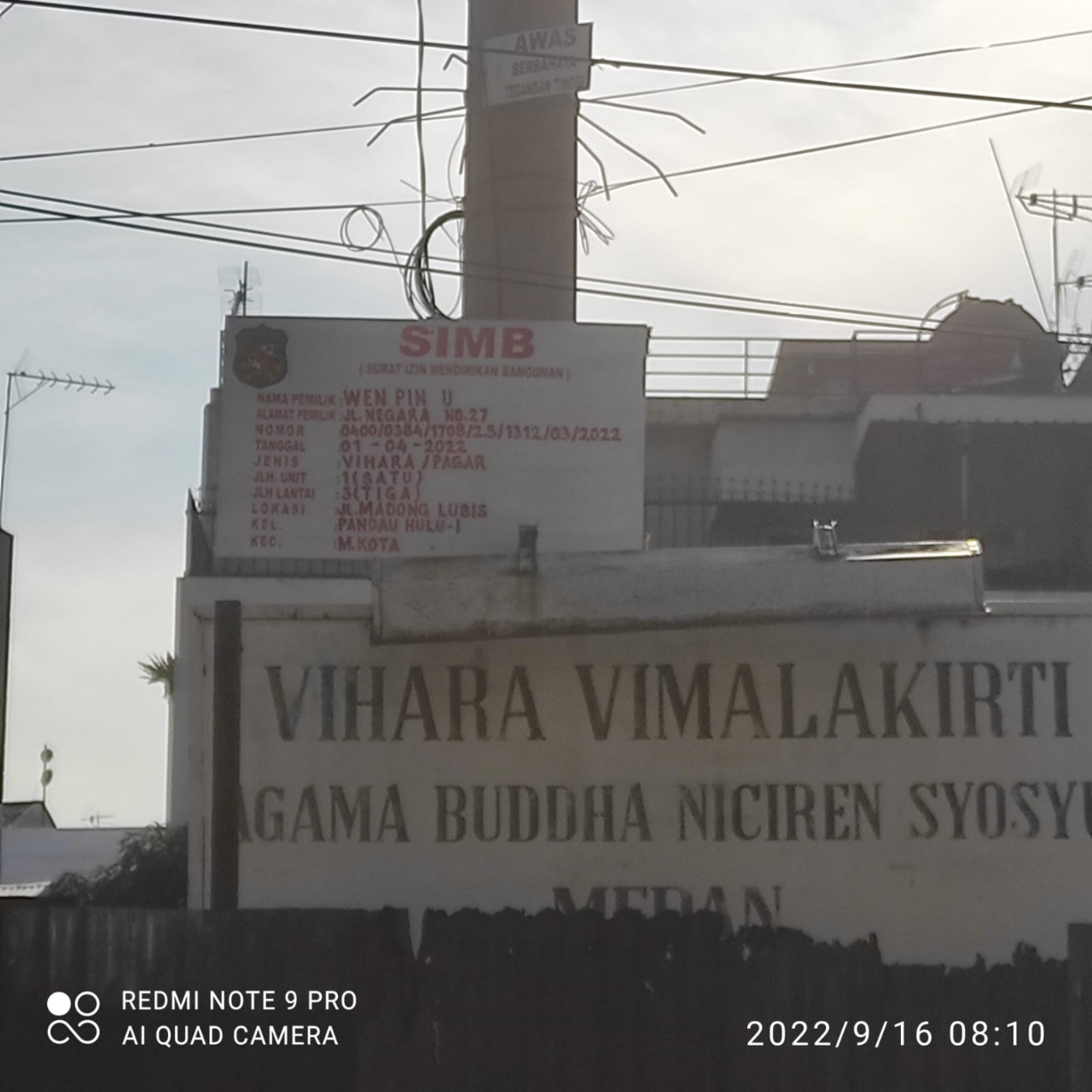 Kakek A Hua Tuntut Warisan Orangtua yang Berubah Jadi Vihara Vimalakirti Medan Kota