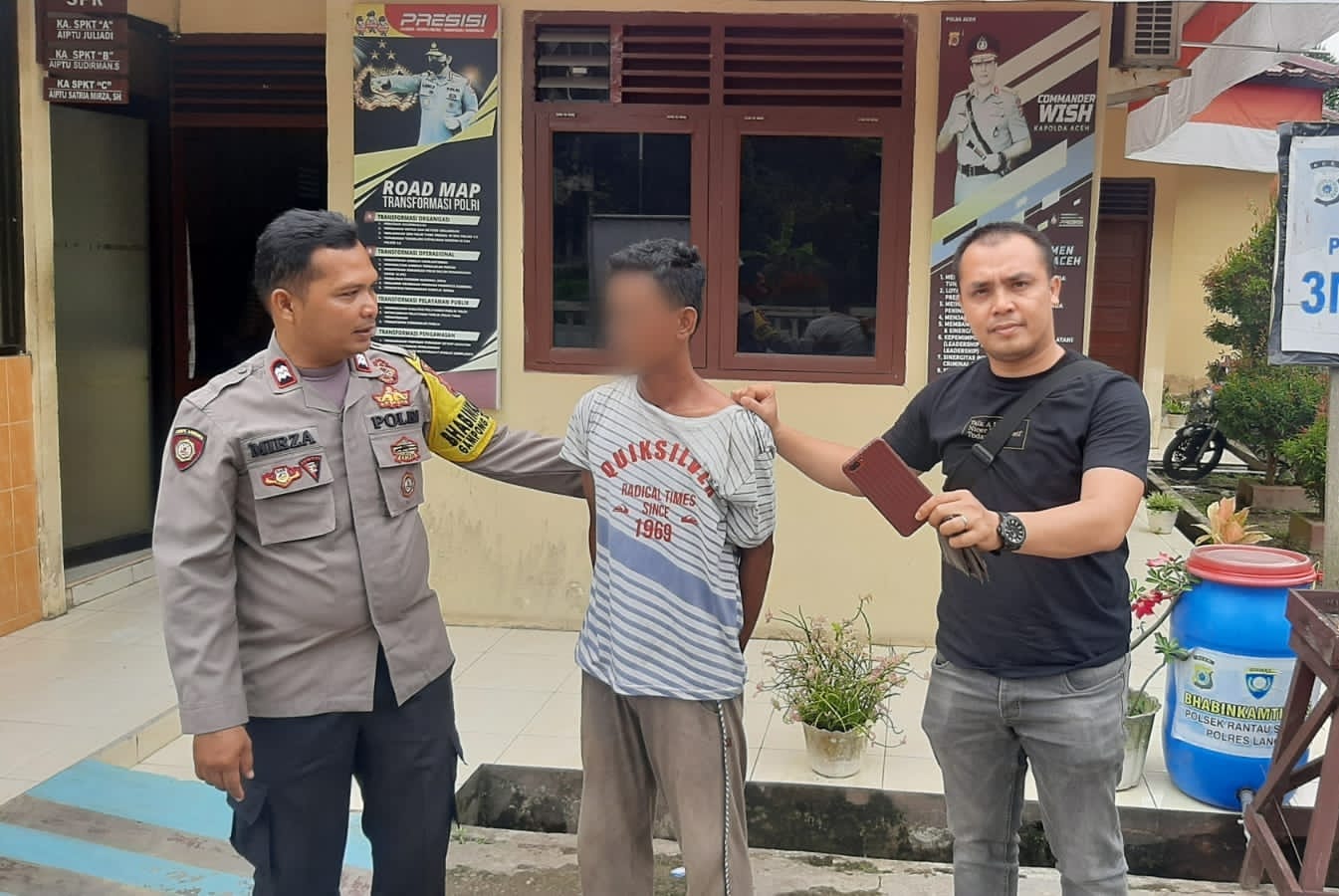 Pelaku Pencurian HP di Ringkus Sat Reskrim Polsek Rantau Selamat