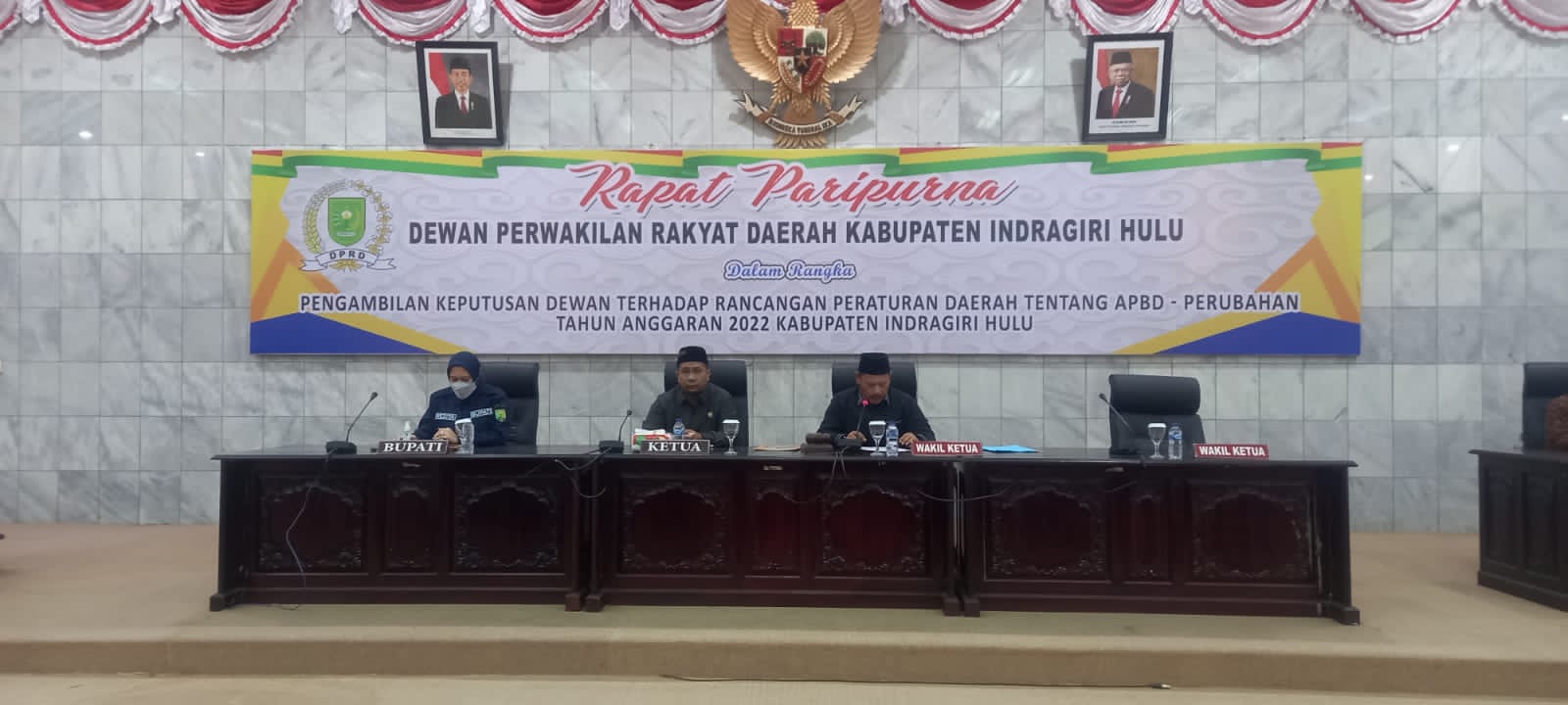 Lanjutkan Pembangunan, DPRD Inhu Sahkan APBD – P 2022 Sebesar 1,6 T