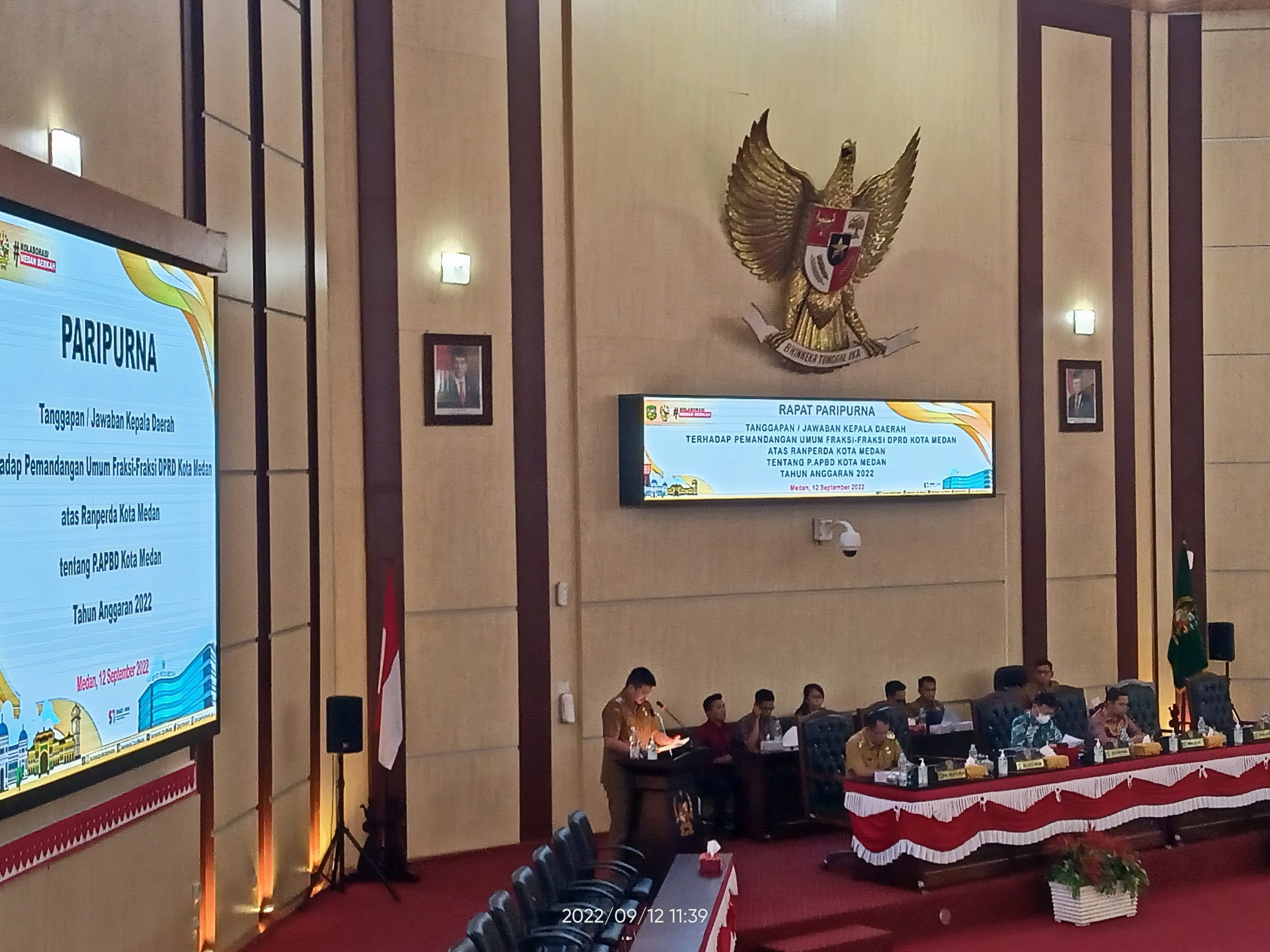 Paripurna DPRD Medan, Walikota Medan Sampaikan Nota Jawaban Perubahan APBD TA 2022