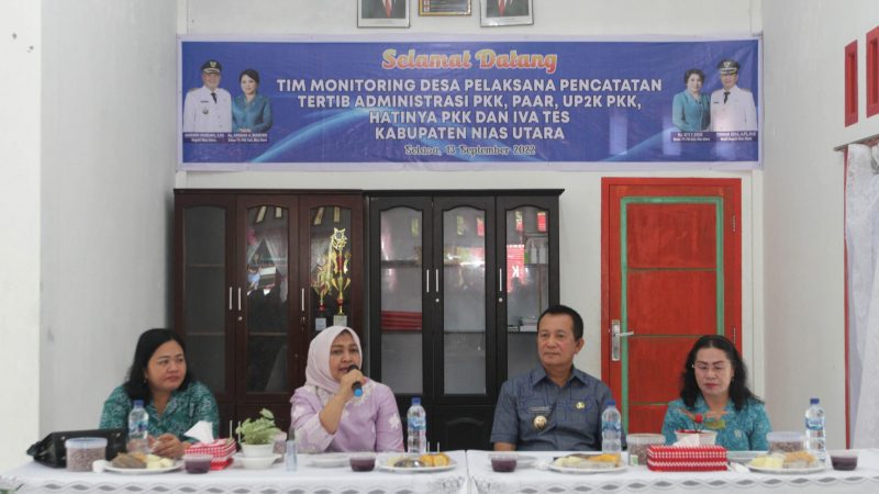 Monitoring ke Nias Utara, Nawal Lubis Ajak Implementasikan Mars PKK