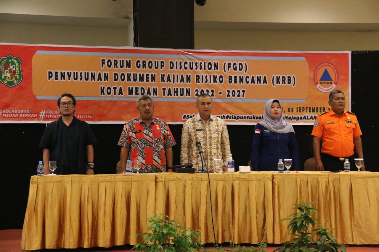 BPBD Kota Medan Gelar FGD Penyusunan Dokumen Kajian Risiko Bencana (KRB) Kota Medan Tahun 2022-2027