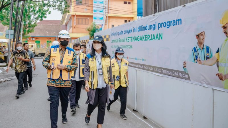 Tinjau Pembangunan Infrastruktur Permukiman Kota Lama Kesawan, Bobby Nasution: Target November 2023 Selesai