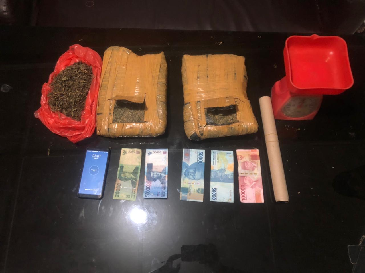 Daun Ganja Kering Seberat 2,1Kg Berhasil Di Amankan Polsek Pkl Brandan