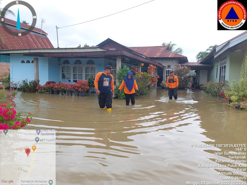 515 KK Terdampak Banjir dan Longsor di Limapuluh Kota, Masyarakat Dihimbau Waspada