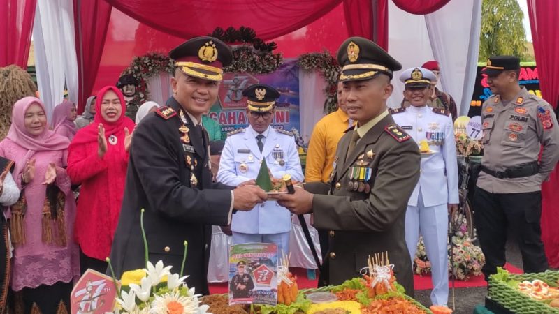 Kodim 0104/Atim Gelar Upacara HUT ke-77 TNI