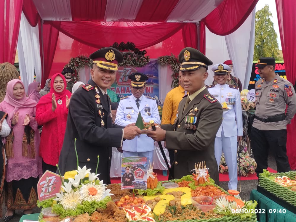 Kodim 0104/Atim Gelar Upacara HUT ke-77 TNI