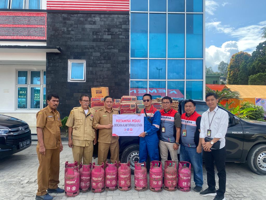 Pertamina Patra Niaga Regional Sumbagut Salurkan Bantuan ke Posko Bencana Taput