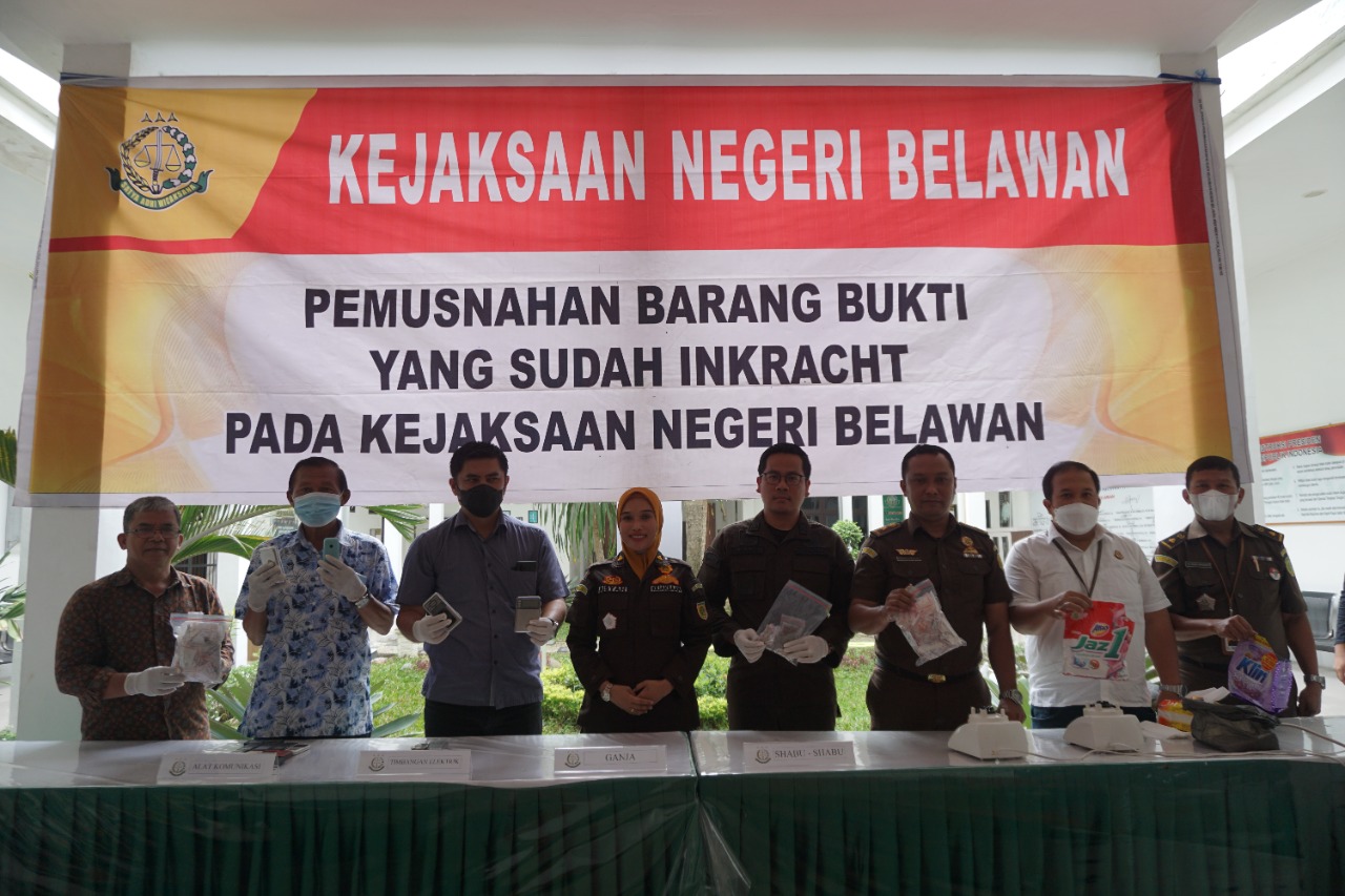 Kejari Belawan Musnahkan 231 Gram Narkotika Jenis shabu- shabu Yang Sudah Inkracht