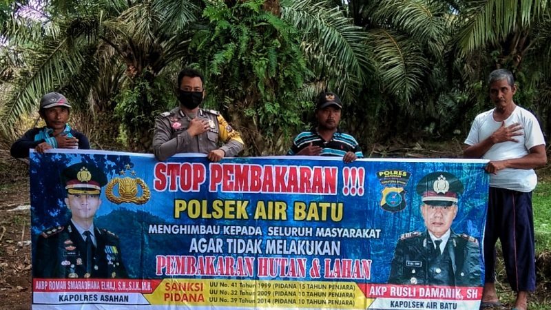 Bhabinkamtibmas Polsek Air Batu Sosialisasi Karhutla