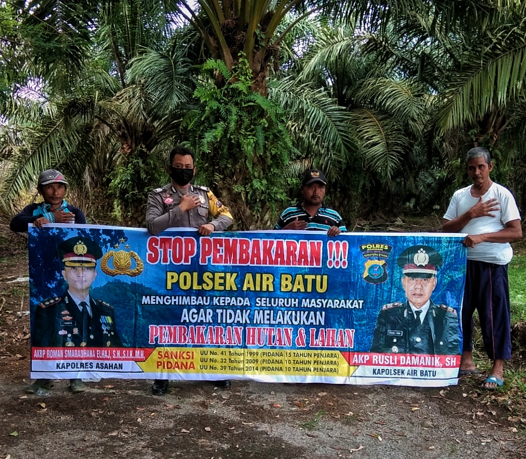 Bhabinkamtibmas Polsek Air Batu Sosialisasi Karhutla