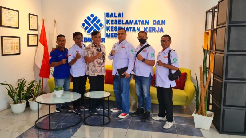Rombongan DPD K.SPSI AGN Sumut Disambut Hangat Saat Audensi Ke Balai K-3 Medan