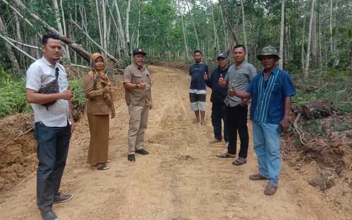 Kegiatan Tahun 2022, Wakil Ketua DPRD Inhu Suwardi Ritonga Tinjau Pembangunan Jalan Produksi 