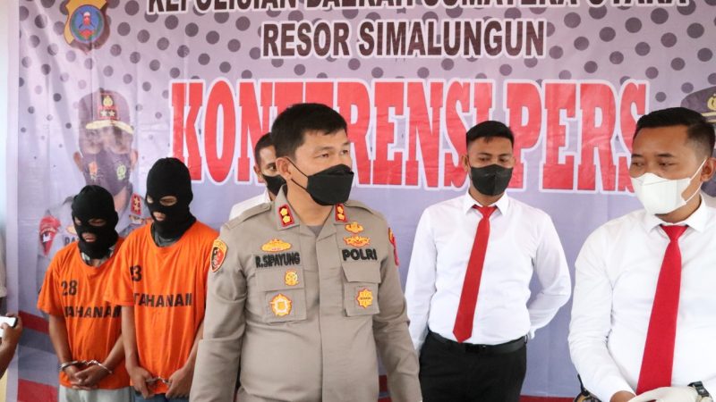 Kapolres Simalungun Ungkap Motif Pembunuhan Di Sipahutar Dalam Konferensi Pers