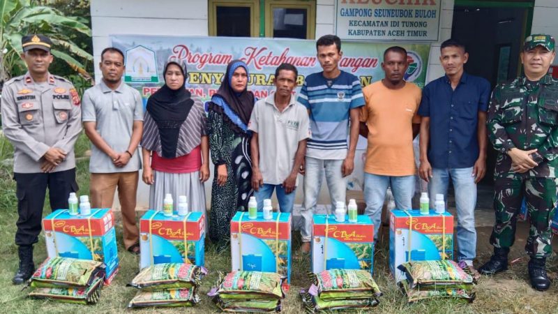 Pemerintah Gampong Seuneubok Buloh Salurkan Bantuan Ketahanan Pangan