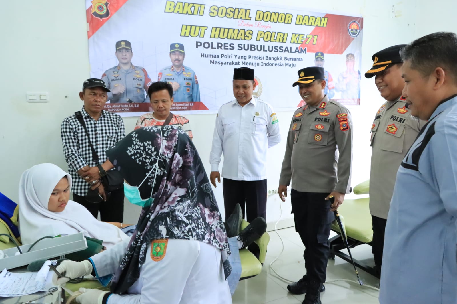 Polres Subulussalam Gelar Donor Darah Sambut HUT Humas Polri Ke 71