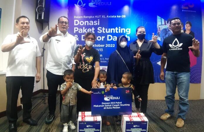 XL Bagikan Paket Makanan Sehat, Dukung Pencegahan Stunting