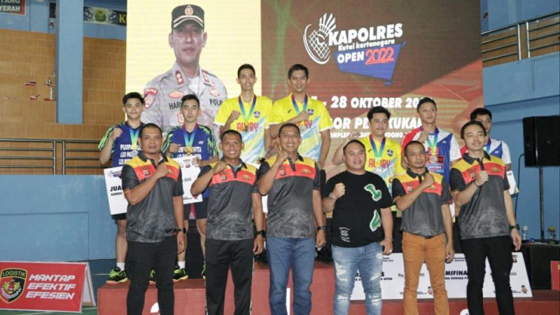 Tournament Badminton Kapolres Kukar Cup Open 2022 Resmi Berakhir 
