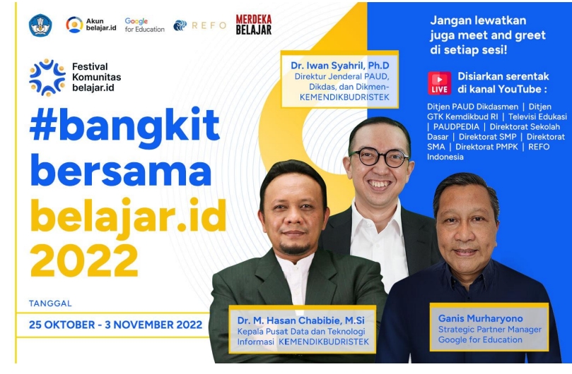 “Bangkit Bersama belajar.id” Kemendikbudristek RI Bekerja Sama dengan REFO Menggelar Festival Komunitas belajar.id