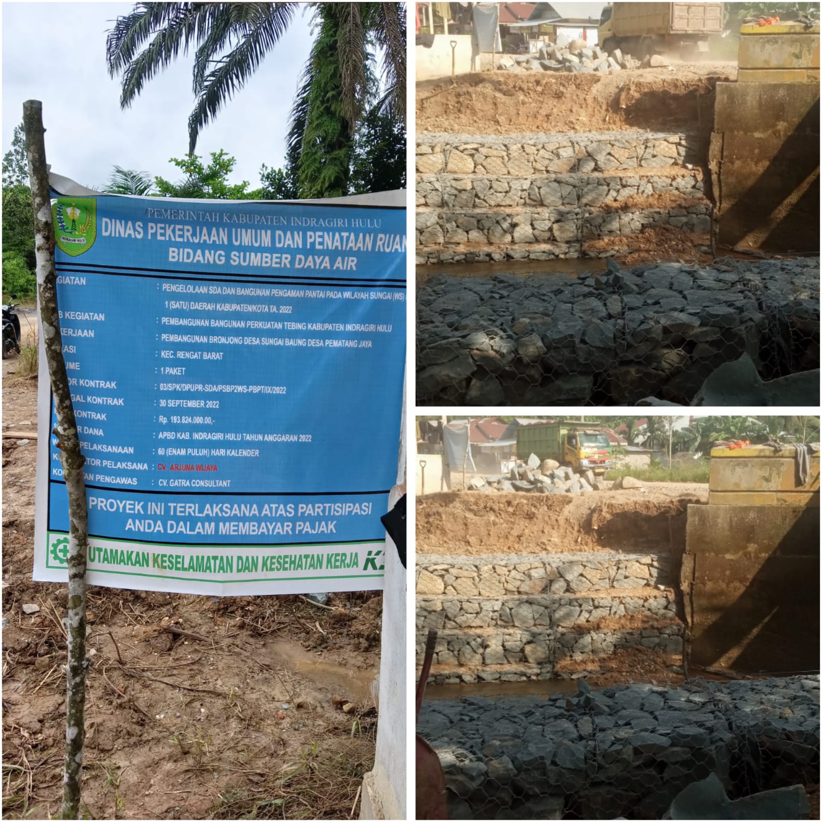 Masyarakat Menilai Proyek Turap Dusun Kemang Manis Tidak Tepat Sasaran