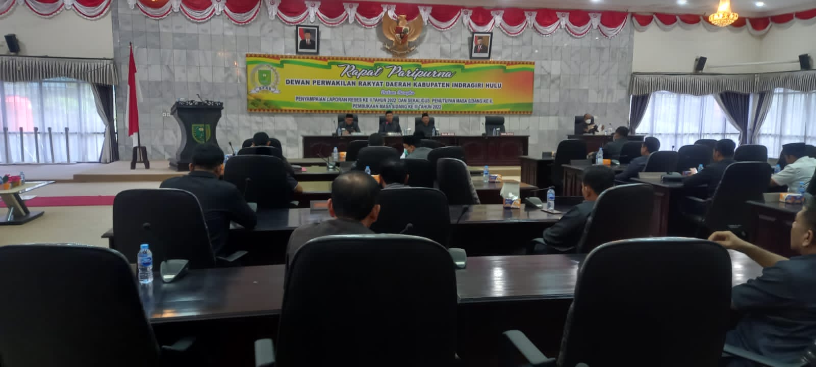 DPRD Inhu Gelar Rapat Paripurna Penyampaian Reses Ke II Tahun 2022
