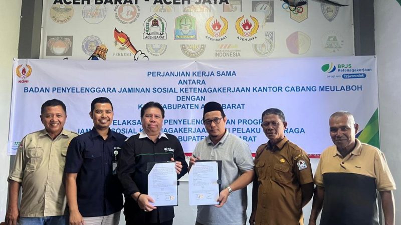 BPJAMSOSTEK Meulaboh MoU dengan KONI Aceh Barat