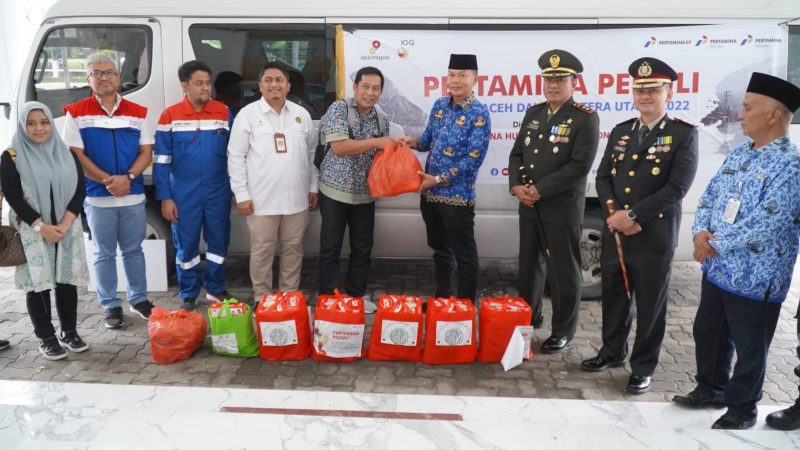 Pemkab Langkat Terima 828 Paket Sembako Bantuan Korban Banjir dari SKK Migas Sumbagut