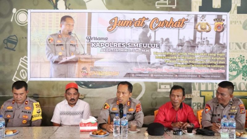 Polres Simeulue Gelar Jum’at Curhat, Dengar Keluh Kesah Masyarakat