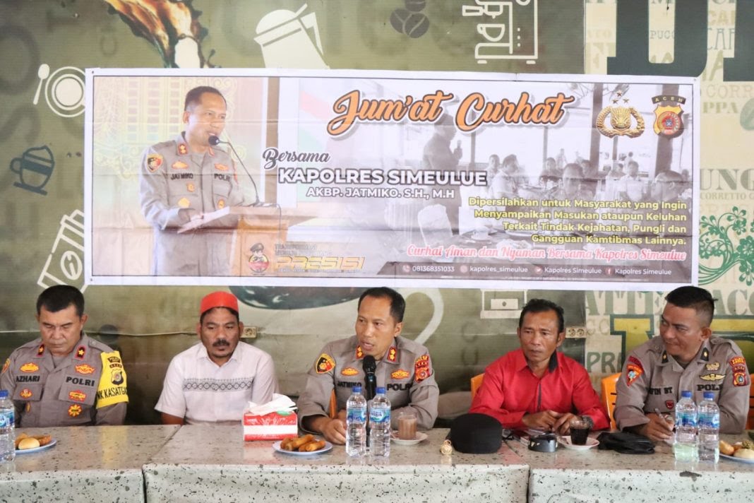 Polres Simeulue Gelar Jum’at Curhat, Dengar Keluh Kesah Masyarakat
