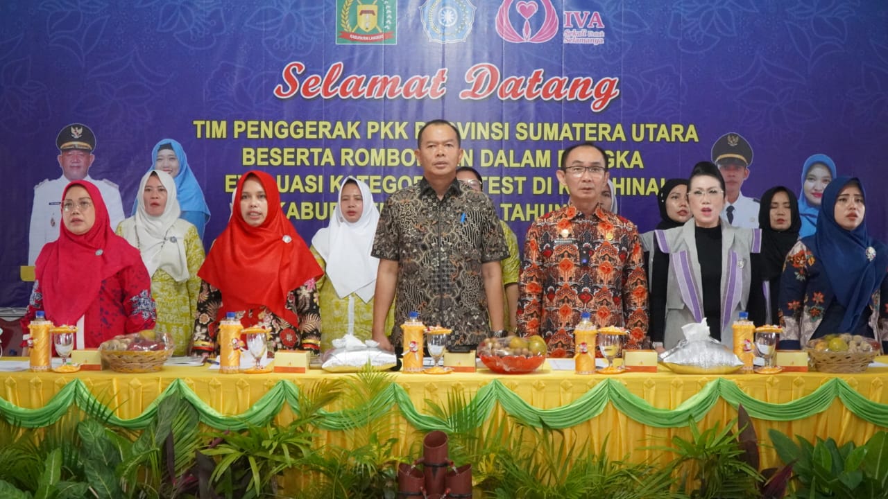 Plh Bupati Langkat Sambut Kedatangan Tim Evaluasi PKK Sumut Nilai Pelaksanaan IVA TEST di Kecamatan Hinai