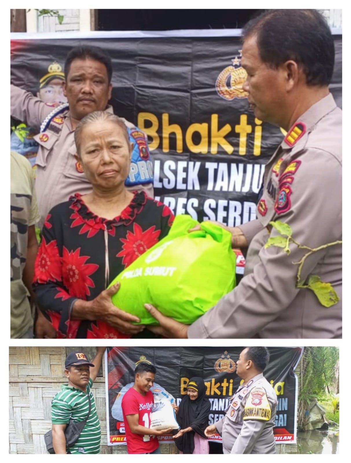 Polres Sergai Lakukan Giat Sosial Bantu Warga Kurang Mampu