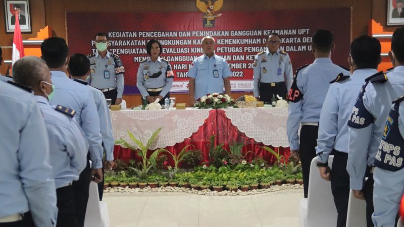 Satops Patnal PAS Rutan Cipinang Kanwil Kumham DKI Jakarta Ikuti Penguatan dan Evaluasi Kinerja Petugas Pengamanan