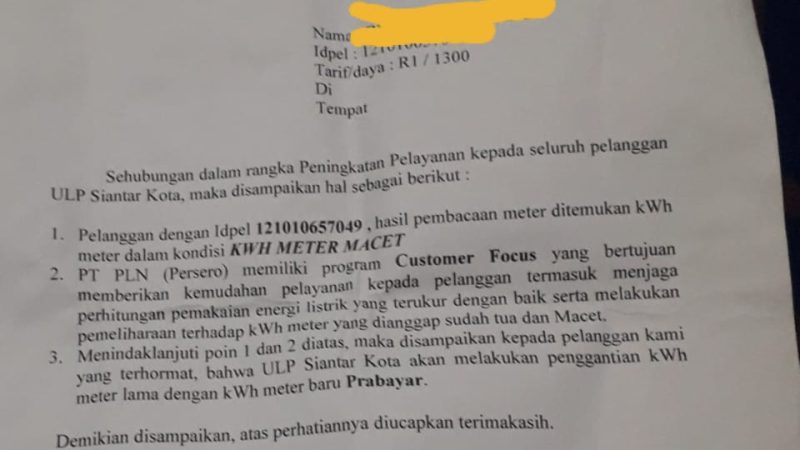Harga Tagihan Listrik Terus Naik, Sementara Petugas PLN ULP Siantar Kota Akui Sejak 6 Bulan Ada Kerusakan di KWh, B Sihombing: Saya tidak terima