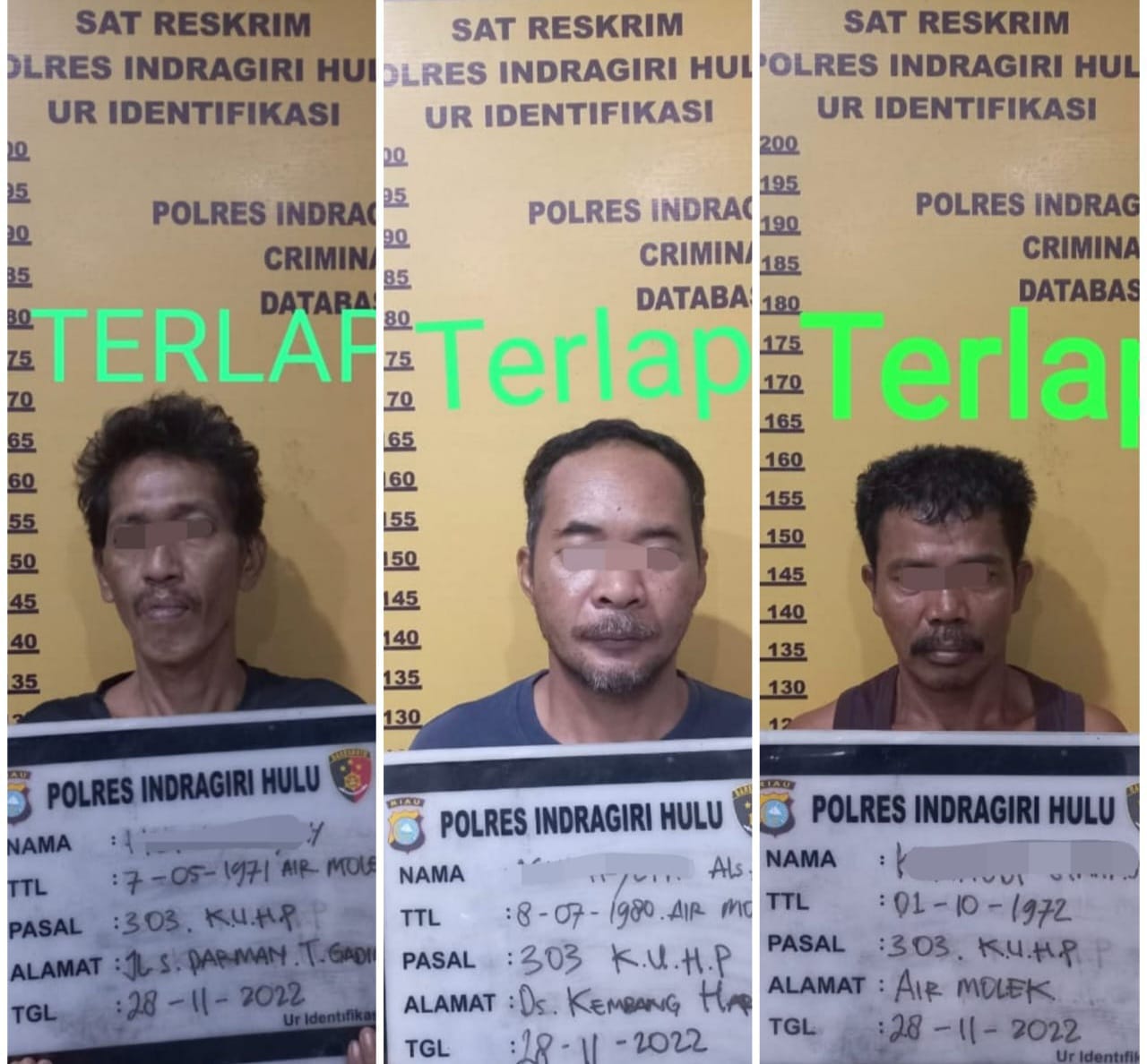 Buat Resah Masyarakat, Pelaku Judi Gelper  Diringkus Satreskrim Polres Inhu