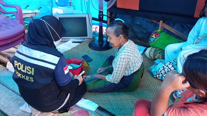 Polres Langkat Laksanakan Pengobatan Gratis di Desa Karang Anyar Kec Secanggang