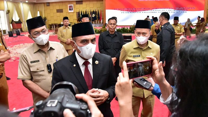 Lantik Pejabat Administrator dan Pengawas, Edy Rahmayadi Bakal Tindak ASN Terlibat Politik Praktis