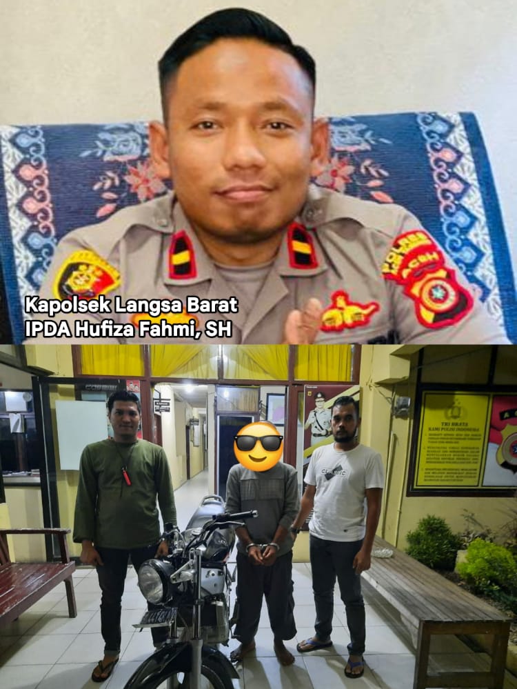 Polsek Langsa Barat Tangkap Pelaku Curanmor yang Sudah Meresahkan Masyarakat